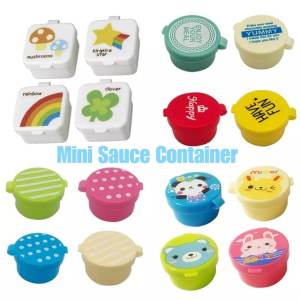 4pcs Cute Cartoon Mini Sauce Container Bento Sauce Container Seasoning Case Condiment Case