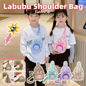 FXSAXUNN Cute Labubu Mens And Womens Crossbody Bag Cartoon Multifunctional Shoulder Bag Childrens Chest Strap Suitable For Giving Gifts