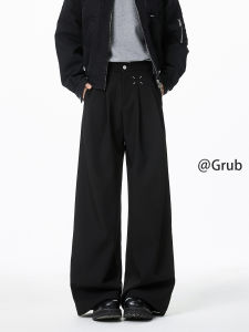Grace Rub | Trendy Fall Popular Drape Loose Casual High-end Straight Pants