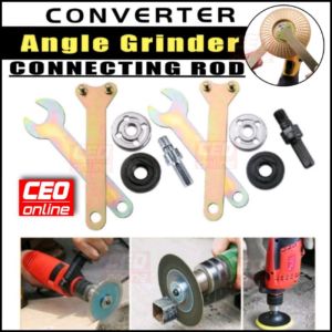 CEO 🇲🇾 5Pcs Electric Drill Converter Angle Grinder Connecting Rod Cutting Disc Polishing Grinding Wheel Adapter 10mm