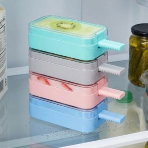 5Pcs Reusable Popsicle Mold With Stick Silicone Ice Lolly Moulds Home DIY Ice Cream Maker Mold Kitchen Tool
