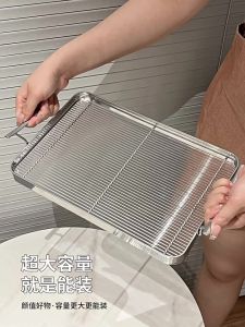 Khay Đựng Đồ Hình Chữ Nhật Sang Trọng Có Hai Tai Đựng Tách Trà Trong Phòng Khách Bằng Nhựa Acrylic Đơn Giản Hiện Đại