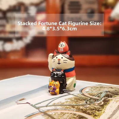 Japanese Style Lucky Cat Figurine New Year Gift Creative Home Decoration Wish Fulfilling Moving Business Opening Desktop Ornament