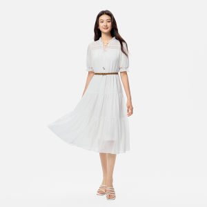 Koradior | Autumn New Lace Spliced Fashionable Waist-contracting Dress