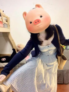Homecore | Spring Blue Check Long Dress Stylish Outfit
