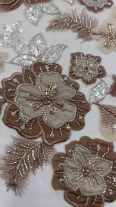 African Beaded Lace Fabric 2026 High-Quality Nigerian Sequined Wedding Dress Material Suitable for Sewing Elegant Bridal Gowns