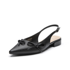 DUSTO | Low Square Heel Pointed Toe Comfortable Slippers