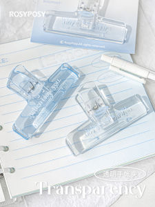 Transparent Acrylic Clip Stationery Ins Style Hand Account Big Clip Long Tail Clip Student Office Paper Clip Holder