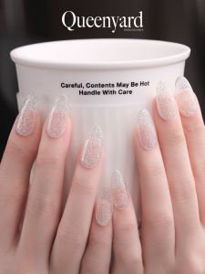 QueenYard Glitter Nail Art Collection Sparkling Shiny Dust High-End Feeling Wearable Nails Chinese Brand Custom Gift Box