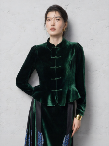 Silk Velvet New Chinese Style Spring Jacket