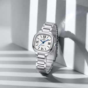 NAVIFORCE Watch Women Waterpoof Stainless Steel Original 2023 Square Wristwatch Casual Elegant Ladies Watch Roman Numerals Dial NF5042