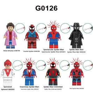 Spider-man Dark Shadow Hero Theme Building Blocks Toy Figurine