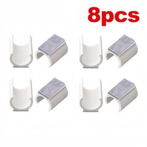 8PCS Felt Rubber Furniture Foot Pads Table Leg Covers Chair Pads Anti Slip U-Shaped Pipe Clamps Floor Protection Covers Pipe 