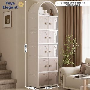 Simplified Luxurious Multi-Level Magazine Storage Display Shelf