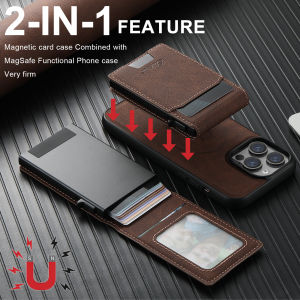 SUTENI Wallet For Men Wireless Charging Phone Case Card Holder Leather Magnetic Pocket Cover For iPhone 12 13 14 16ProMax 15Plus