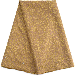 Kalume ผ้าลูกไม้คอตตอนแอฟริกัน5หลา2024ลูกไม้ voile ไนจีเรียด้วยหินสำหรับ F3577ชุดเดรส