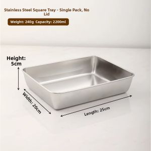 BAICHANG | Fresh Food Storage Container Square Stainless Steel 304