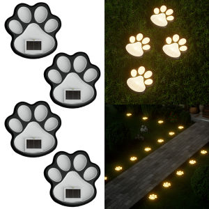 Đèn LED Năng Lượng Mặt Trời Ngoài Trời Chống Nước Paw Thiết Kế In Hình Bãi Cỏ Đèn Sân Vườn Hiên Trang Trí Nhà Mùa Hè Cắm Trại Con Đường Chiếu Sáng