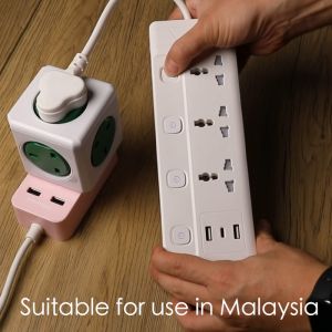 SIRIM Multi 3/ 4/ 5 way International Multi Universal Portable Extension Trailing Socket Extension Plug 国际插座 万能插头