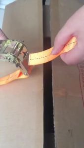 ZEO Black Heavy Duty Cargo Lashing Ratchet Cam Strap Buckle Tie Down Belt 2.5cm Width