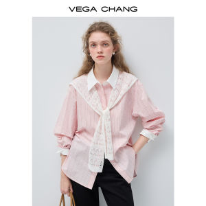 VEGA CHANG | Áo Poncho Thời Trang Màu Hồng và Trắng