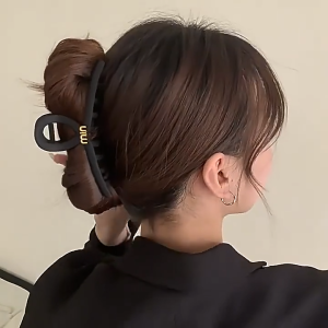 Fyngalery ♛ Jedai Jepit Rambut Wanita Jepit Salon Hitam Doff Hair Claw Ukuran Besar DP263