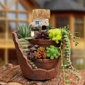Hot 8 Styles Nordic Creative Round Succulent Flower Pot Lazy Succulent Pot Succulent Plant Mini Cartoon Resin Flower Pot