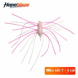 Mồi Câu Mềm Hopeblaze Slow Sink Needle Tail Với Váy Silicon Và Mảnh Phản Quang Dành Cho Câu Cá Nước Ngọt - Mồi Câu Cá Hồi Cá Chó