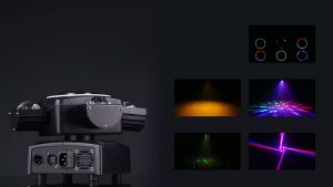 ไฟดิสโก้ ไฟเวที ไฟเทค ไฟมูฟวิ่งเฮด 4แขนไฟ KTV Moving Head LED ไฟปาร์ตี้.