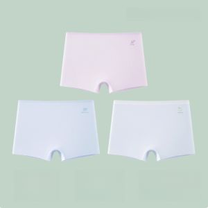 MiiOW | Kids Ice Silk Antibacterial Underwear Smooth Seamless Cotton Crotch Safety Shorts Elastic Waist Boys Girls Four Corner Briefs