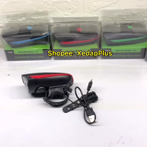 Đèn Xe Đạp Siêu Sáng 3 Chế Độ Kèm Còi TO Sạc USB Chống Nước.Lắp Cho Cả Xe Đạp Điện...ht