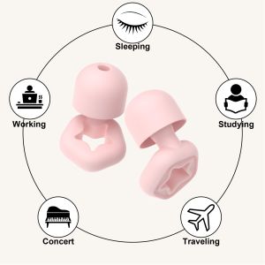 Ear Plugs for Sleeping Noise Reduction Silicone Soft Reusable Washable Star Earplugs for Sleep Work Flights Concerts Snoring