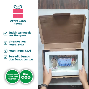 Frame 3D Lampu - Hadiah / Kado Hari Guru Kenang-kenangan Teacher Day Gift Cewek Cowok Murah Unik Custom 3D-TM201 3D1