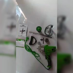 mesin Mixer + alat Pengaduk Cat Ryu RED 16 RE electric mixer tekiro hijau RED16RE elektrik perangkat set dengan mata bor pengaduk cat warna stainless steel