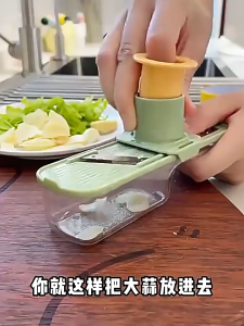 New 3in1 Multifunctional Garlic Ginger Grinder/Home Kitchen Slicer/All Grinder Manual/ with non-slip