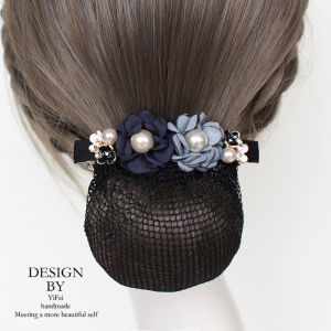 Business Womens Hair Accessories Nurse Bank New Style Headwear Floral Hairpin OL Fashion Hairnet Fresh out Hair Accessories