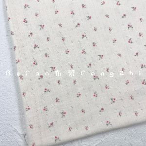 Sweet Little Sakura Spring Summer Floral Print Elastic Hollow out Knitted Fabric DIY Hair Tie Strap Top Childrens Knittedwear