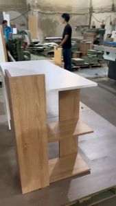 Bàn Làm Việc Đơn Giản Dài 120cm Phối Chân Bàn Kệ Sách Đa Năng Thương Hiệu SIB Decor BLV80/81/82