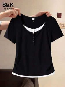 BALENO | Slimming Black Illusion Two-Piece T-Shirt