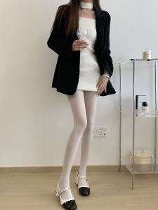 80D Velvet Soft High Elastic Matte Stockings White Dance Tights Nude Feel Skin Color Spring and Autumn Leggings Stockings Long Johns