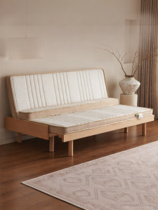 Sliding Folding Spinal-support Sofa Mattress Yellow Hemp Latex