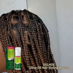 EELHOE Olive Oil Hair Styling Mousse Curls Styling Long-lasting Anti-frizz 60ml