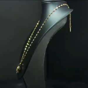 Kalung Korean Style Cewek Bahan Titanium Lapis Emas Anti Karat Liontin Love Pelangi Zircon