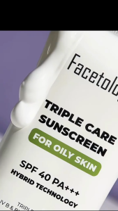 FACETOLOGY BIG SIZE Triple Care Sunscreen SPF 40 PA +++ 100ML | For Acne & Oily Skin