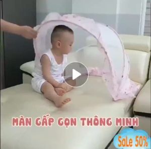 🌈SIÊU ĐẸP🌈 Mùng Chụp Chống Chói Cho Bé Sơ Sinh Gấp Gọn Thông Minh Màn Chống Muỗi Voan Thái Cao Cấp _ Nemtot Bedding