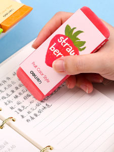 Deli Super Large Fruit Eraser Fresh Clean Rubbing Traceless Big Pencil Eraser for Primary School Students Rubber Material
