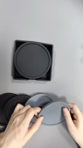 7Pcs/Set Round Cork Pad Cork Coaster Cup Coaster Pad Rubber Coaster Cup Mat Non Slip Table Pad 杯垫