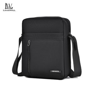 LouisWill Mens Shoulder Bag Waterproof Messenger Bag Fashion Travel Bag Business Bag Phone Bag Large Capacity Cross Body Bag Lightweight Casual Bag Fashion Leisure Sport Street Bag for College Student