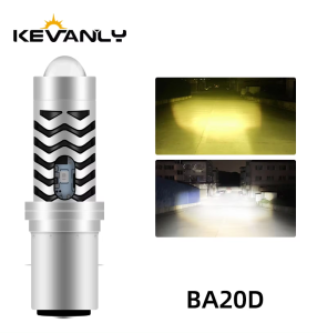 KEVANLY | 1Pc H4 BA20D H6 P15D LED Bulbs Motorcycle Headlight Bulbs White Yellow Hi/Lo Beam DRL Driving Lamp Fog Lamp Scooter ATV Accessor