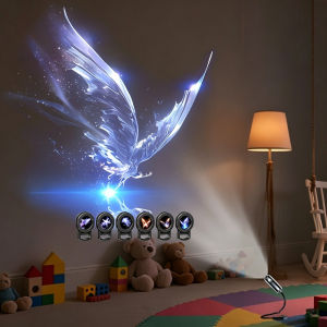 Whale Butterfly Ceiling Projector Light 6 in 1 LED Night Light Replaceable Film Ocean Projector USB Plug Room Decor Kids Gift